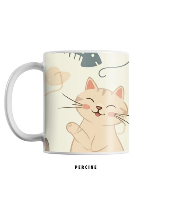 Feline Whimsy Delight White Glossy Mug