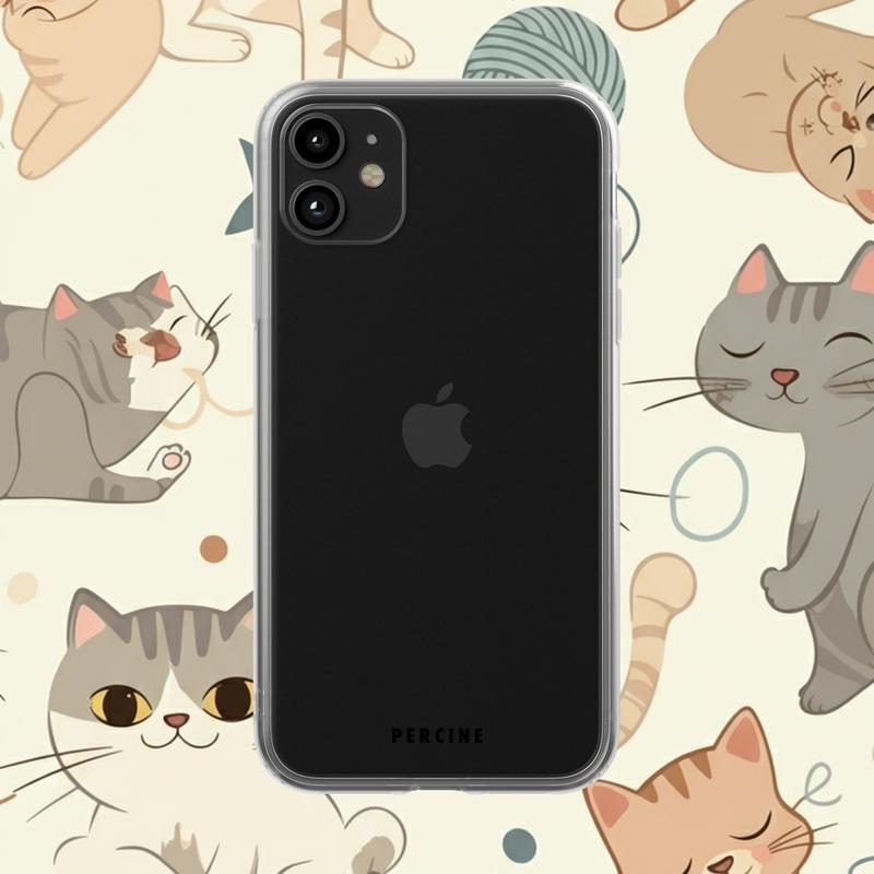 Feline Whimsy Delight Clear Phone Case - Image 3