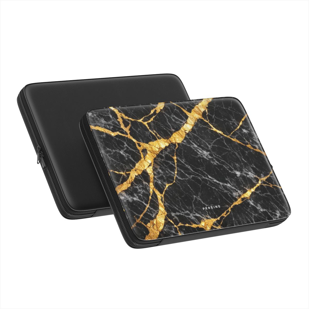 Golden Black Marble Macbook įmautė - Image 3