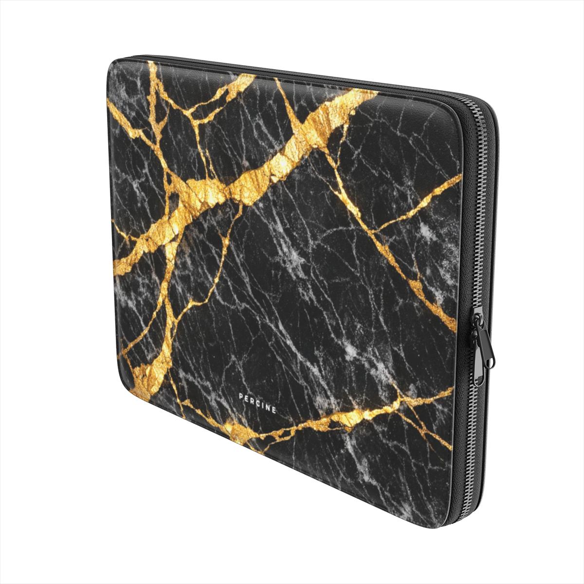 Golden Black Marble Macbook įmautė - Image 2