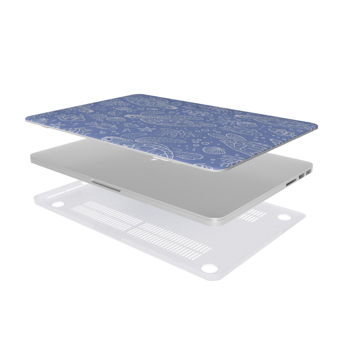 Blue Sea Turtle Macbook dėklas - Image 3