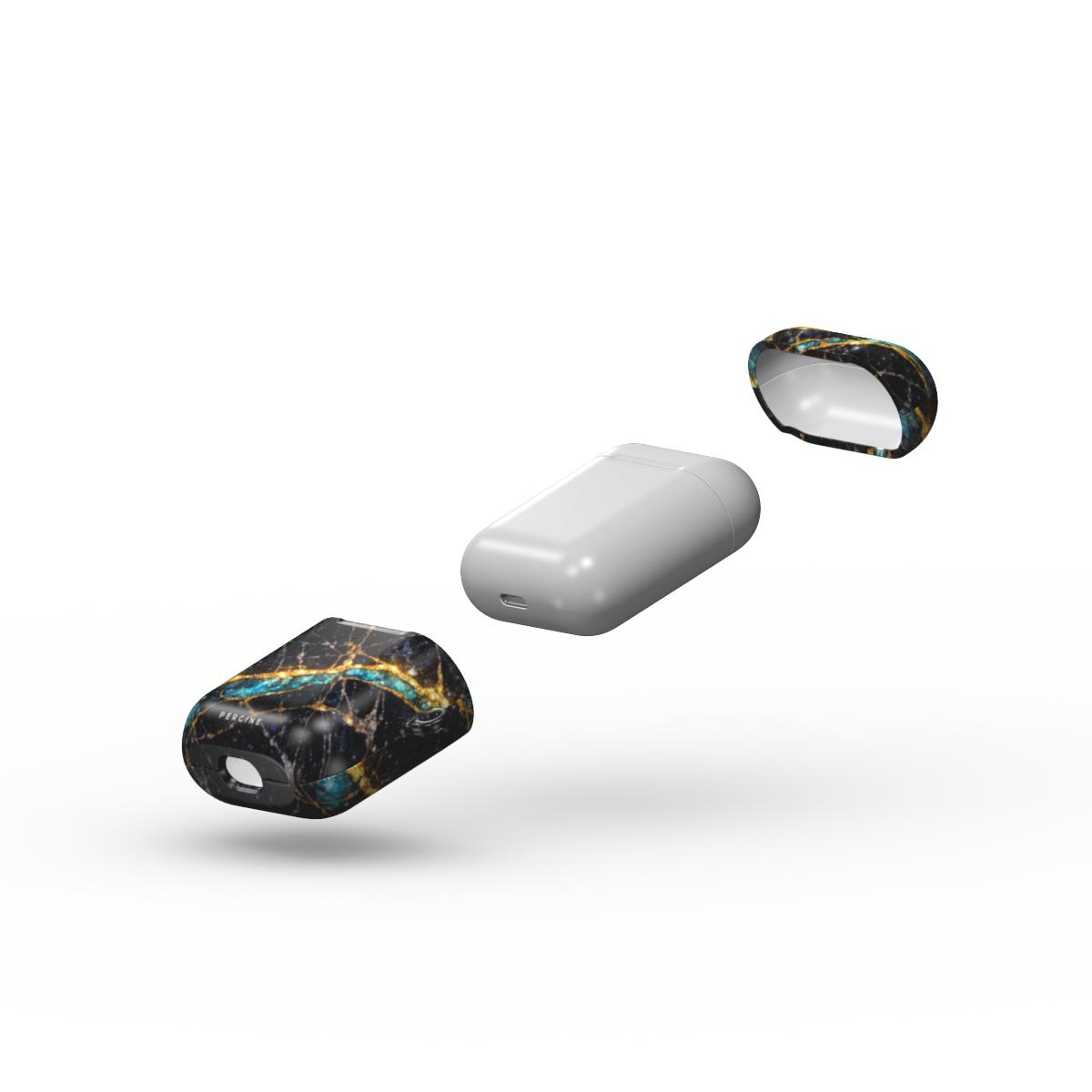 Dark Indigo Marble AirPods Dėkliikas - Image 3