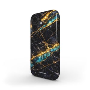 Dark Teal Marble Telefono Dėkliukas