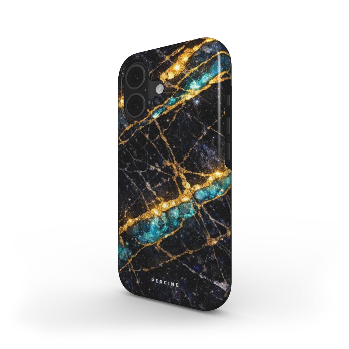 Dark Teal Marble Telefono Dėkliukas