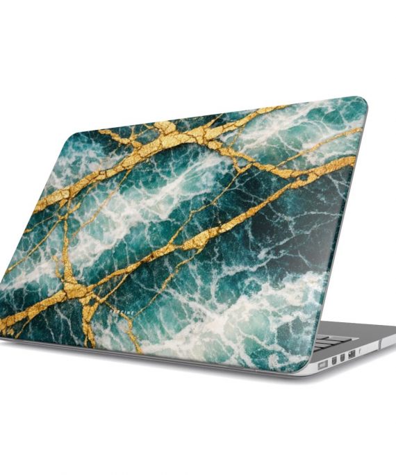 Dark Teal Marble Macbook Dėklas