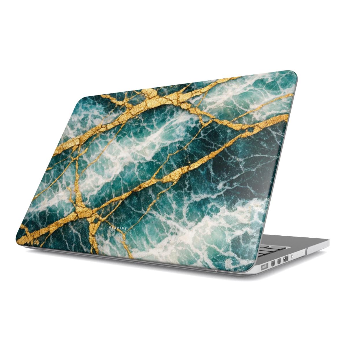 Dark Teal Marble Macbook Dėklas