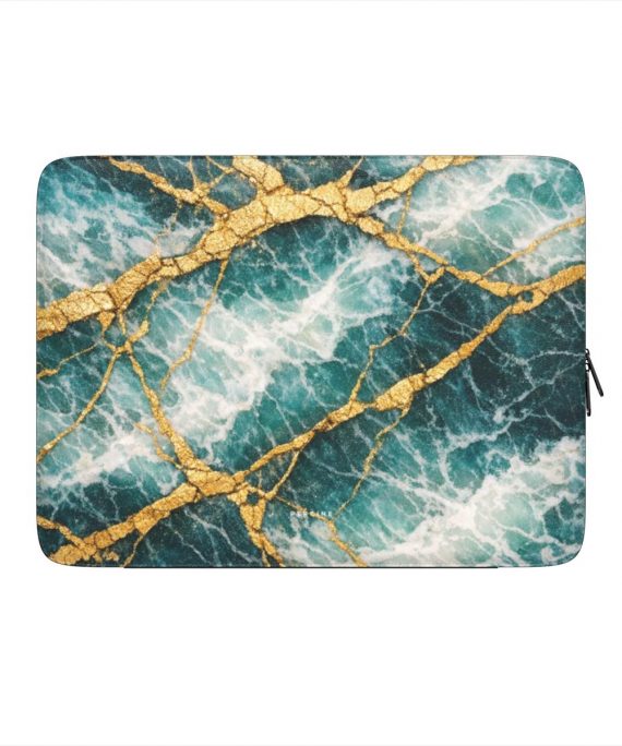 Dark Teal Marble Macbook Dėklas įmautė