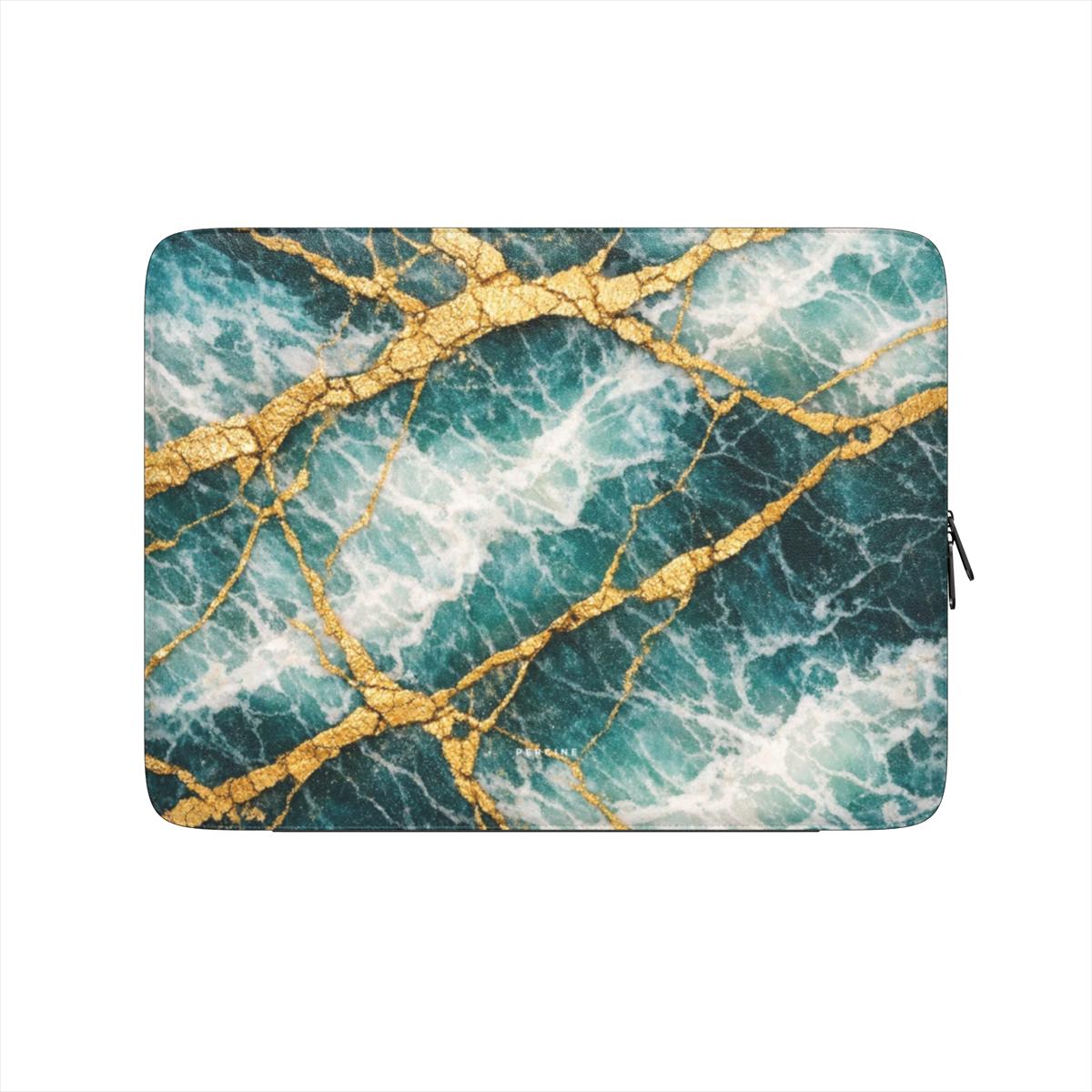 Dark Teal Marble Macbook Dėklas įmautė
