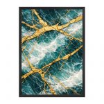 Dark Teal Marble Paveikslas
