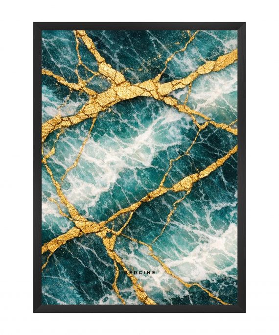 Dark Teal Marble Paveikslas
