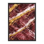 Dark Red Rose Marble Paveikslas