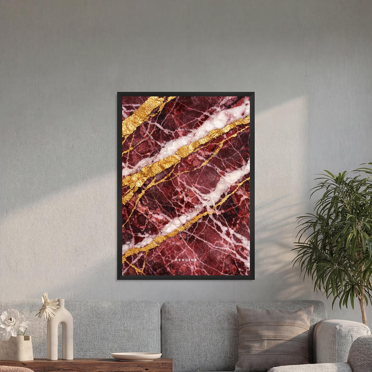 Dark Red Rose Marble Paveikslas - Image 2