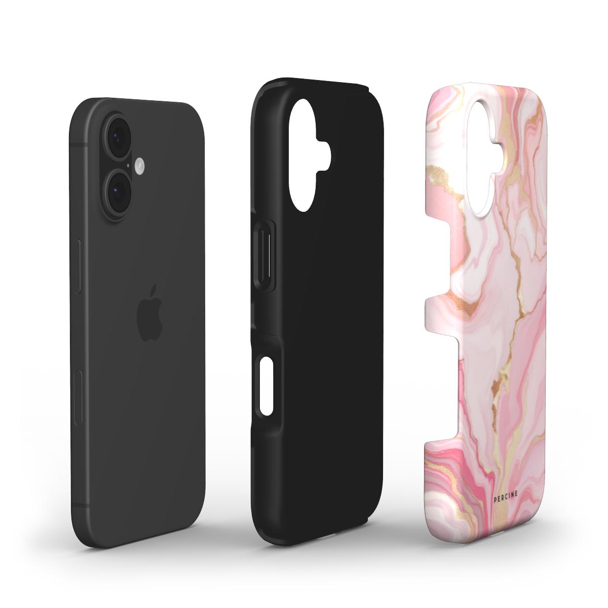 Rose Gold Pink Marble Telefono dėkliukas - Image 3