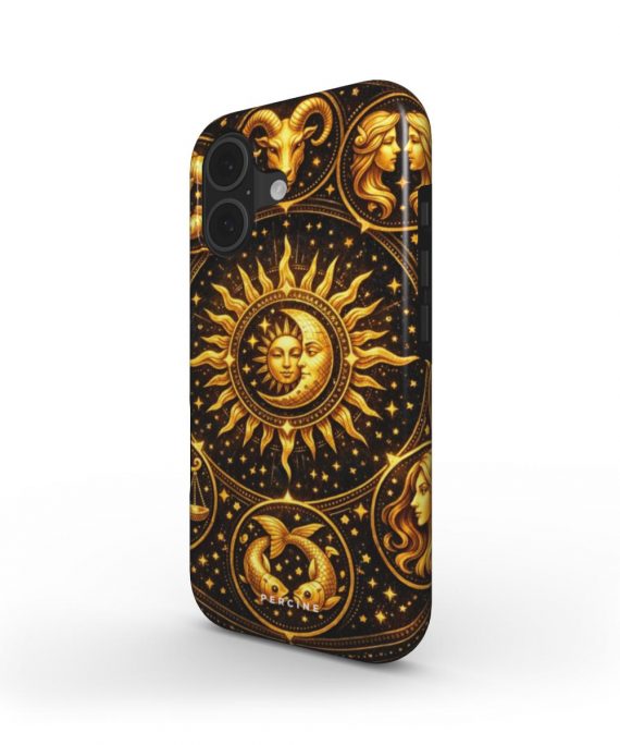 Golden Zodiac Symbols Telefono dėkliukas