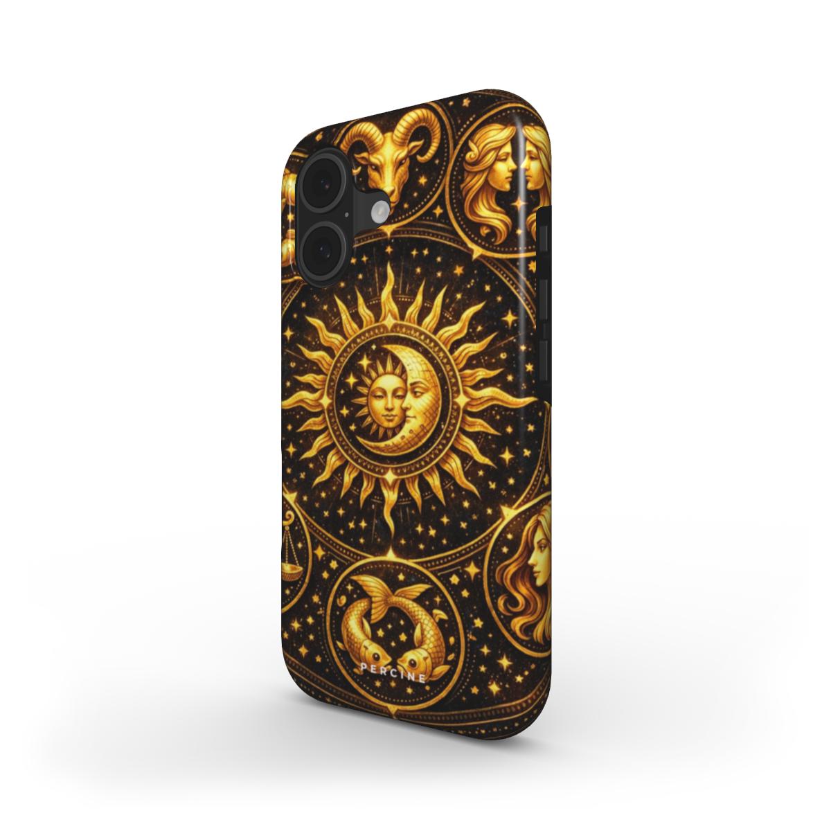 Golden Zodiac Symbols Telefono dėkliukas
