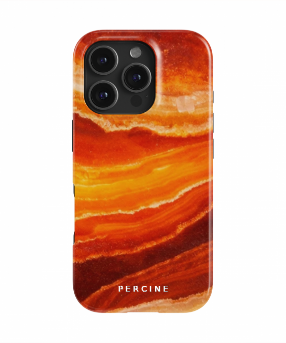 Pumpkin Spice — Vivid Orange And Rust Agate Swirls, Warm Aut - Phone Case