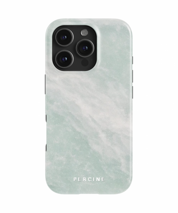 Fresh Breeze — Soft Mint Green Marble With White Swirls, Lig - Phone Case