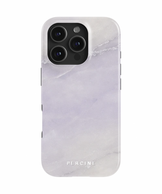 Pale Lavender Marble With Cream And Silver Undertones, Soft - Phone Case