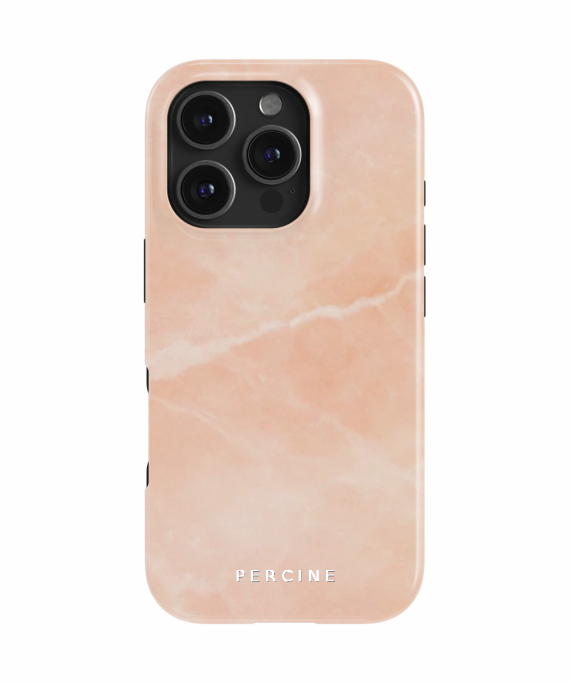 Soft Peach And Apricot Marble With Warm Ivory Veining, Gentl - Phone Case