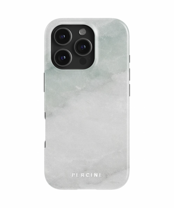Mint And White Marble With Subtle Sage Undertones, Fresh Cle - Phone Case