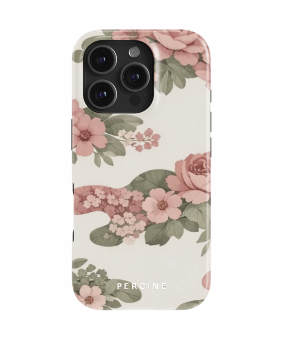 Floral Camouflage Hybrid, Botanical Flowers Replacing Classi - Phone Case